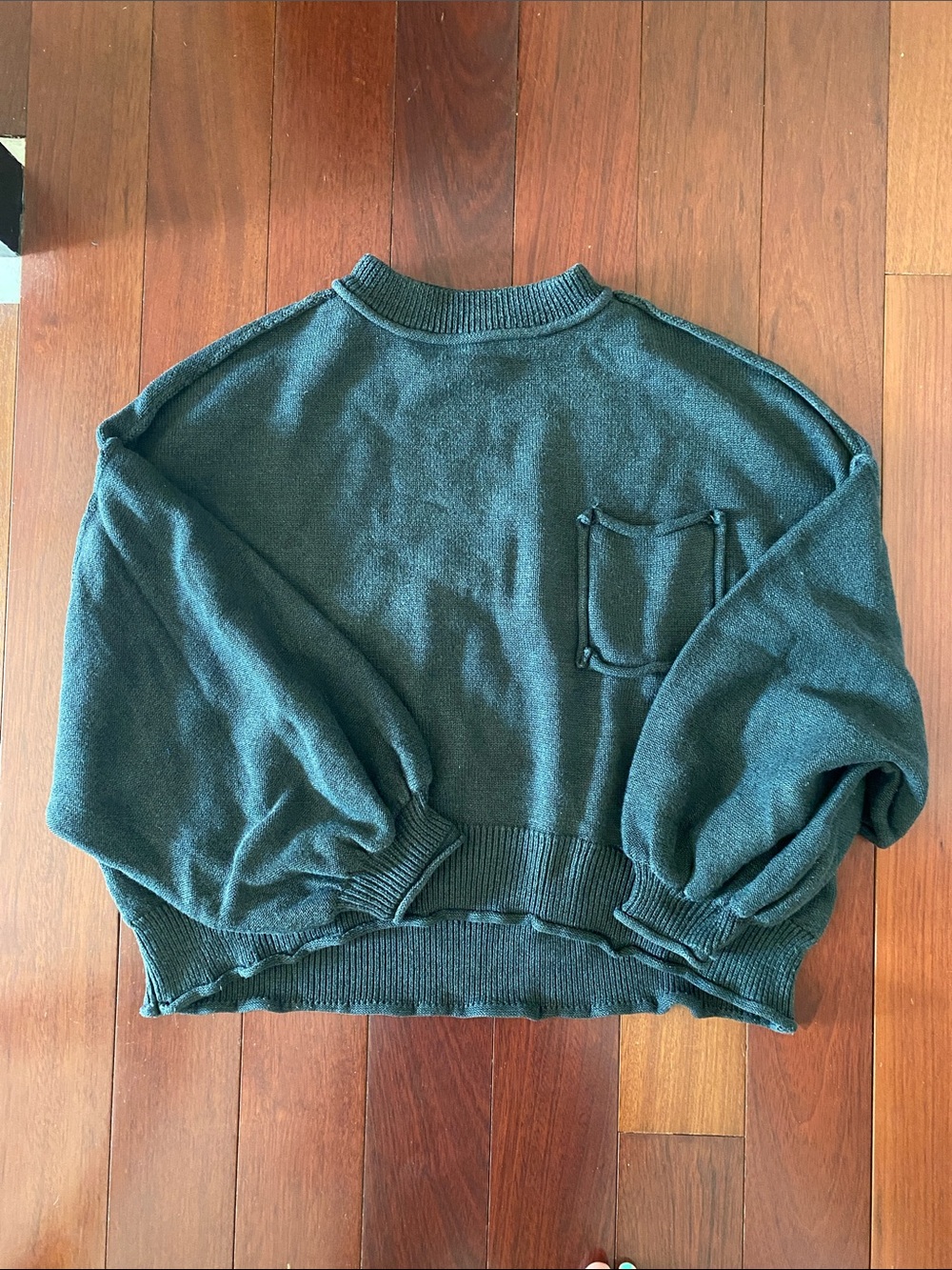 Cozy Oversized Dark Gray Knit Sweater
